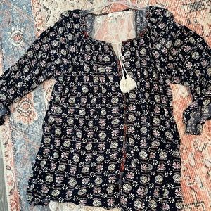 Boho long sleeve top